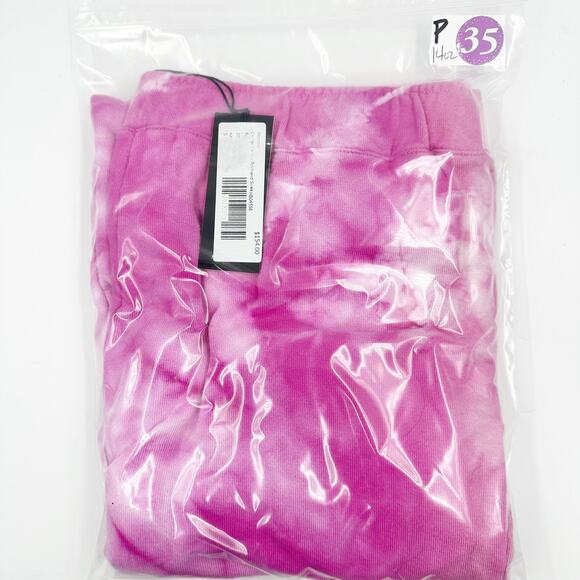 MONROW Crystal Tie Dye Sweatpants in Fuchsia Pink HB04556 NEW NWT Small S - Picture 4 of 5